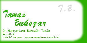 tamas bukszar business card